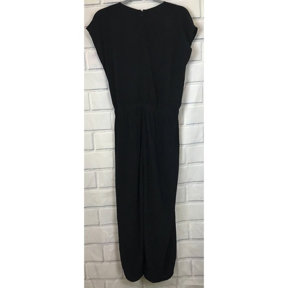 Eileen Fisher Black V-Neck Wide Legged Jumpsuit - Picture 8 of 8